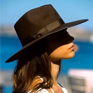 Lack of Color Black Wool Rancher Hat